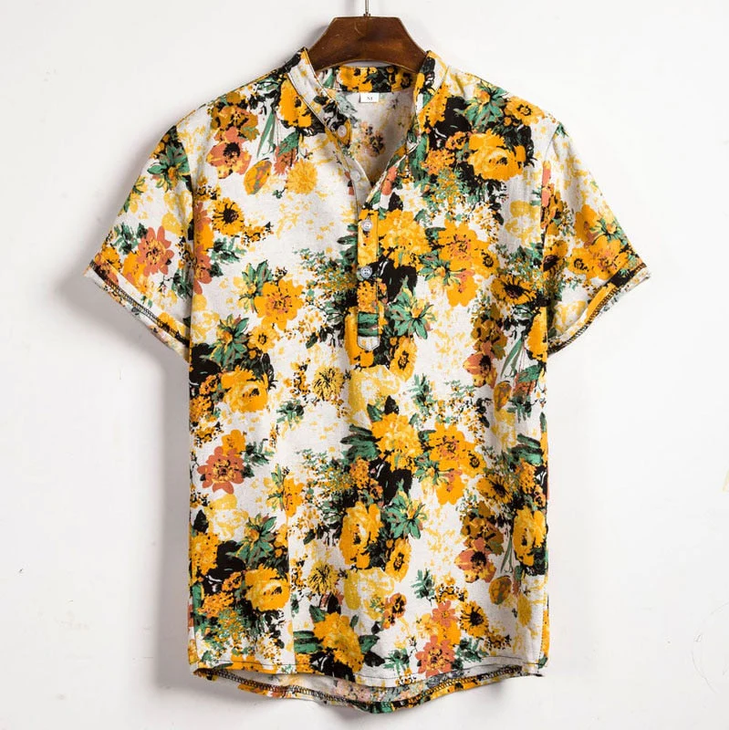 Men's Hawaiian Shirt with Unique Tropical Design – Lightweight Casual Summer Shirt for Relaxed Style 1