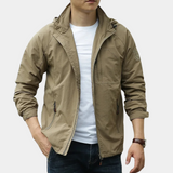 Men’s Jacket – Slim Fit – Water-Resistant – Stand Collar – Zipper Pockets 1