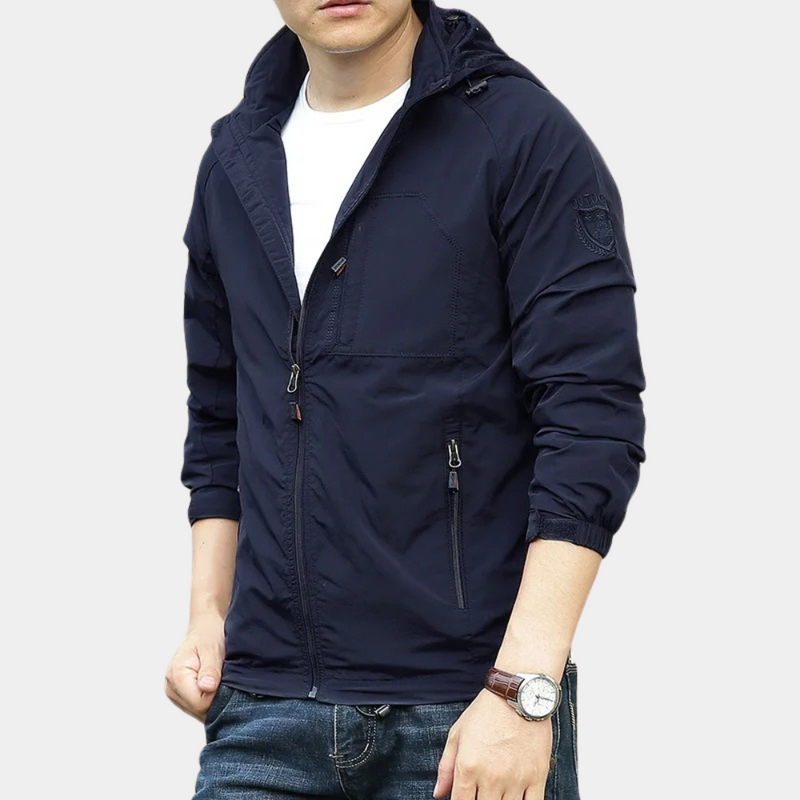 Men’s Jacket – Slim Fit – Water-Resistant – Stand Collar – Zipper Pockets 3