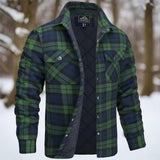 Men’s Shirt Jacket – Flannel Quilted – Relaxed Fit – Snap Front – Chest Pockets 1