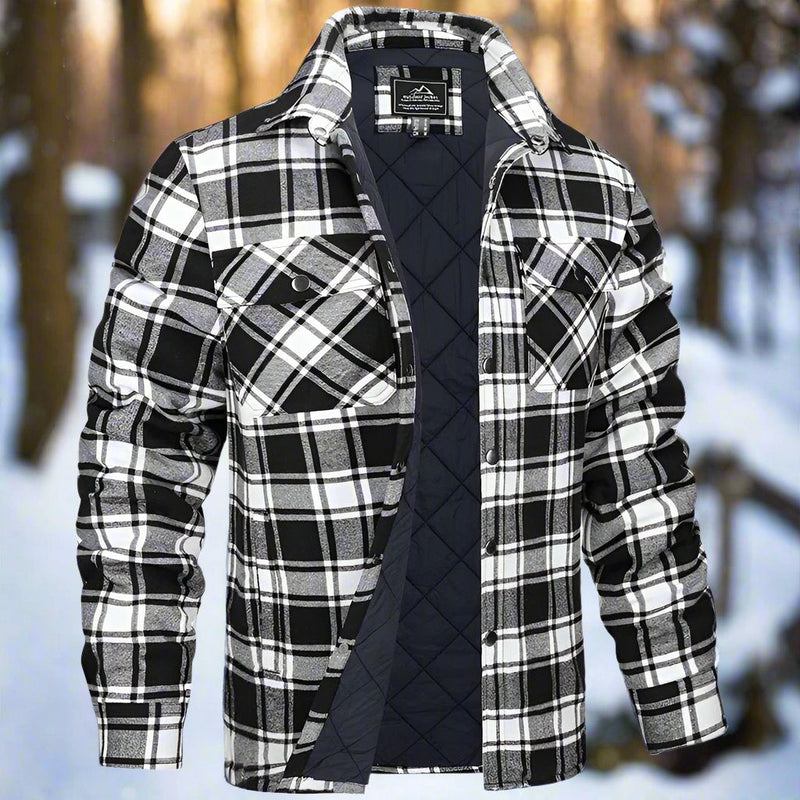 Men’s Shirt Jacket – Flannel Quilted – Relaxed Fit – Snap Front – Chest Pockets 2