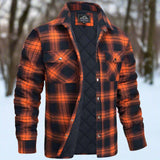 Men’s Shirt Jacket – Flannel Quilted – Relaxed Fit – Snap Front – Chest Pockets 4
