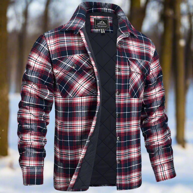 Men’s Shirt Jacket – Flannel Quilted – Relaxed Fit – Snap Front – Chest Pockets 5