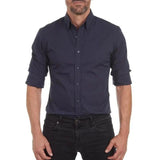 Men's Slim Fit White Dress Shirt – Long Sleeve Tailored Button-Up for Formal Wear 4