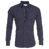 Men's Slim Fit White Dress Shirt – Long Sleeve Tailored Button-Up for Formal Wear 6