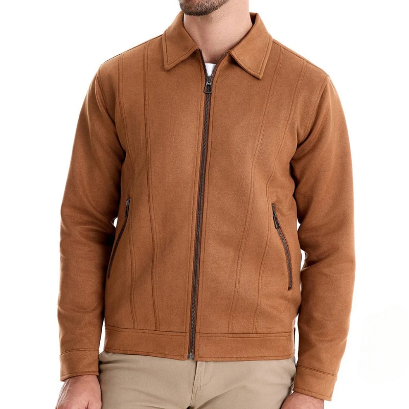 Men’s Tailored Jacket – Wool Blend – Zip Front – Hip Length 0