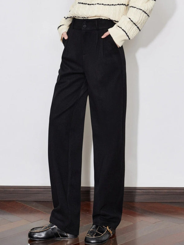 Lena – Women's Mid-Rise Wool Pants