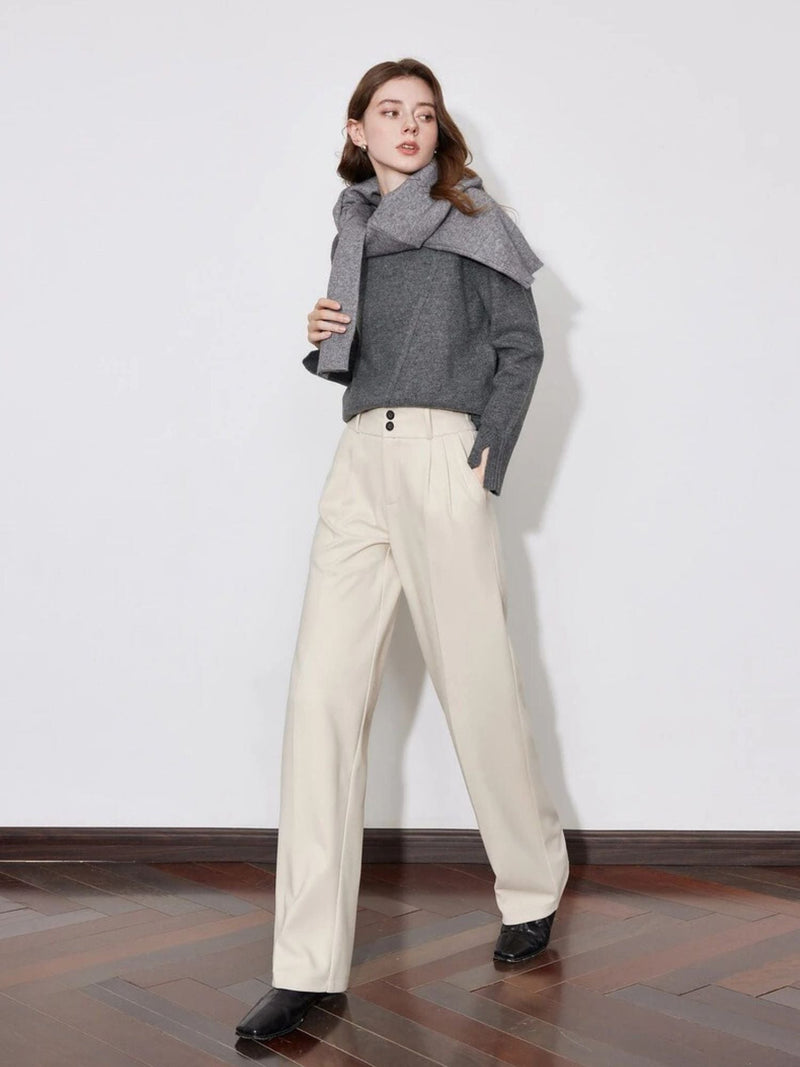 Lena – Women's Mid-Rise Wool Pants