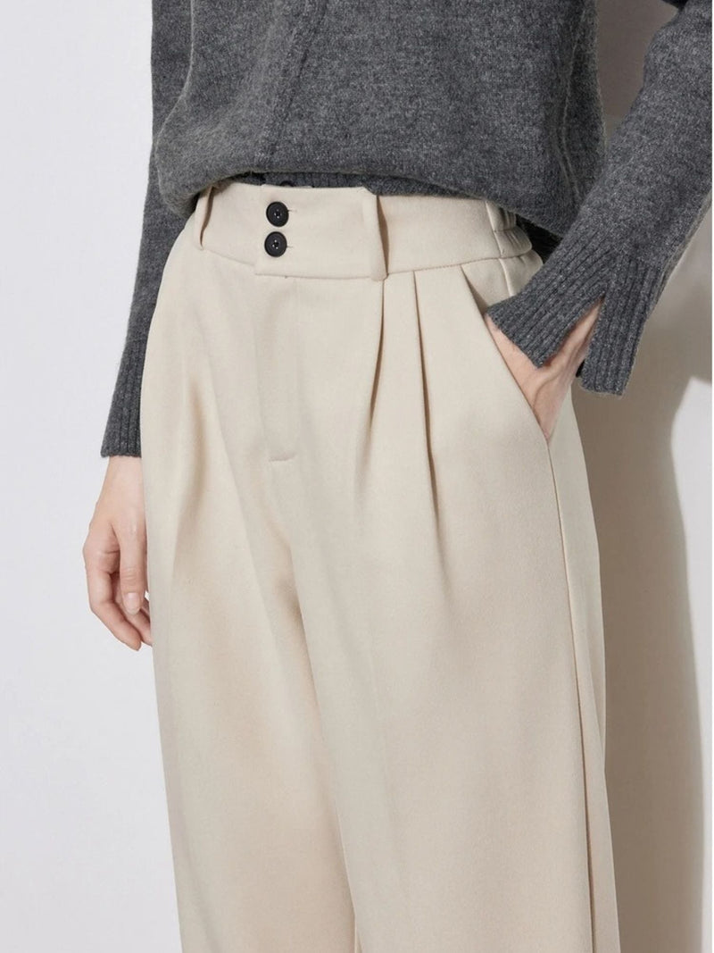 Lena – Women's Mid-Rise Wool Pants