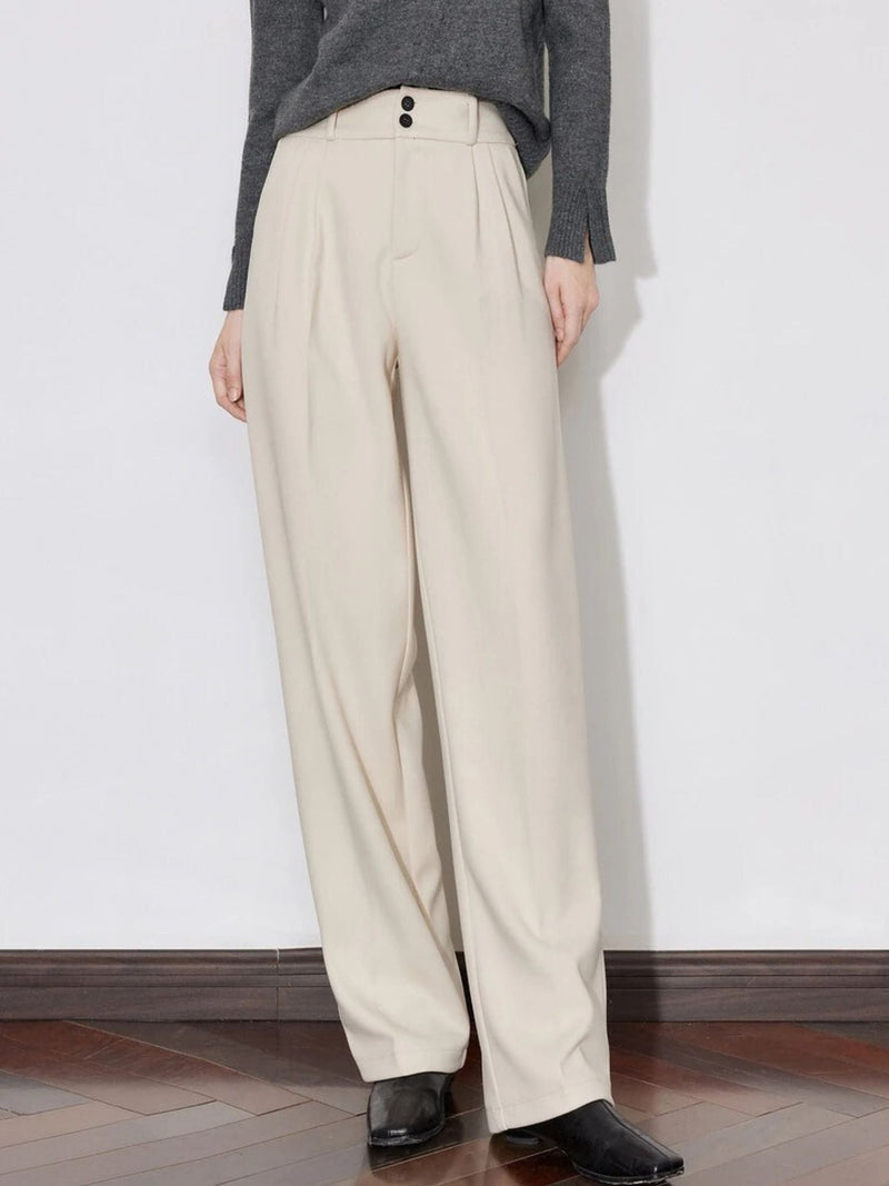 Lena – Women's Mid-Rise Wool Pants