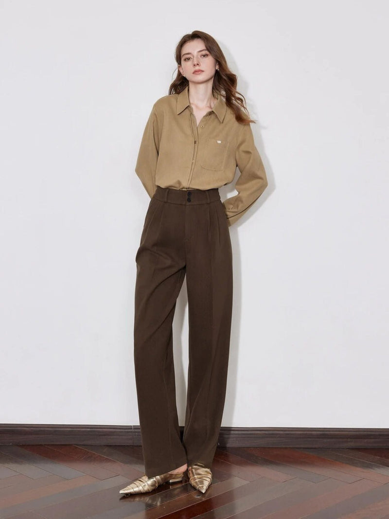 Lena – Women's Mid-Rise Wool Pants