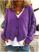 Luna – Cozy V-Neck Knit Women's Cardigan