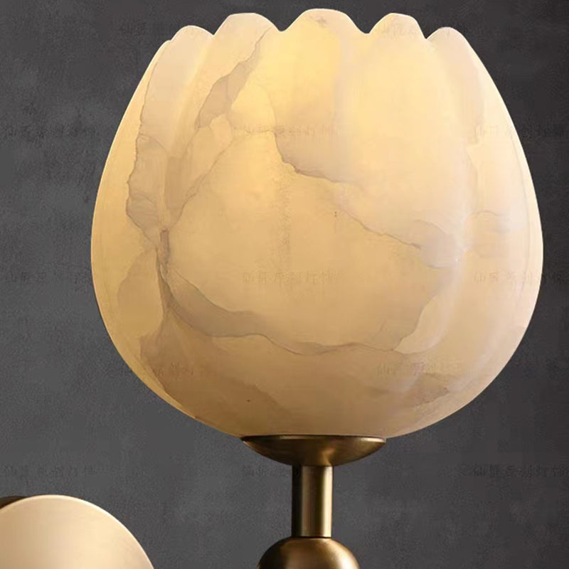 Marbella - Elegant Marble Rose Wall Lamp
