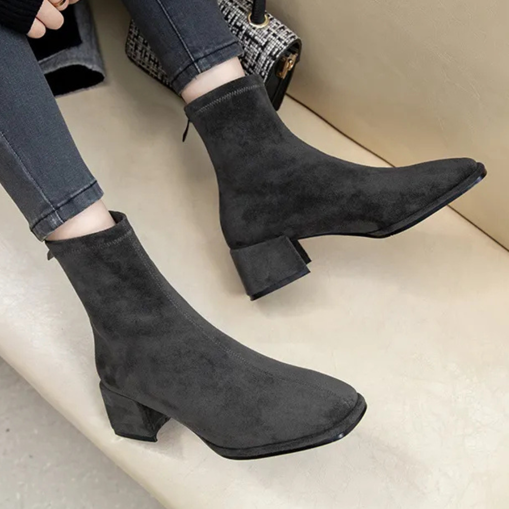 Variant image for Angelina - Black Ankle Boots for Women with Luxurious Microfiber Comfort-17