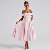 Sienna – Off-Shoulder A-Line Women's Midi Dress