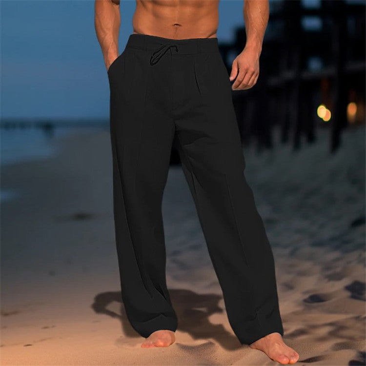 Linen Relaxed Fit Men’s Trousers