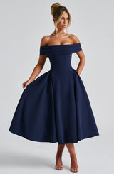 Sienna – Off-Shoulder A-Line Women's Midi Dress