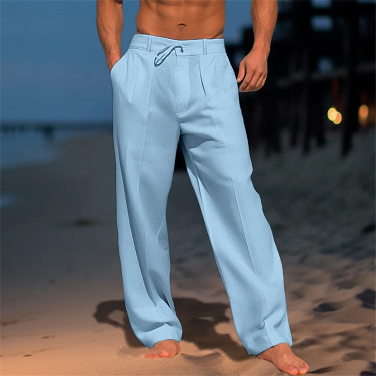 Linen Relaxed Fit Men’s Trousers