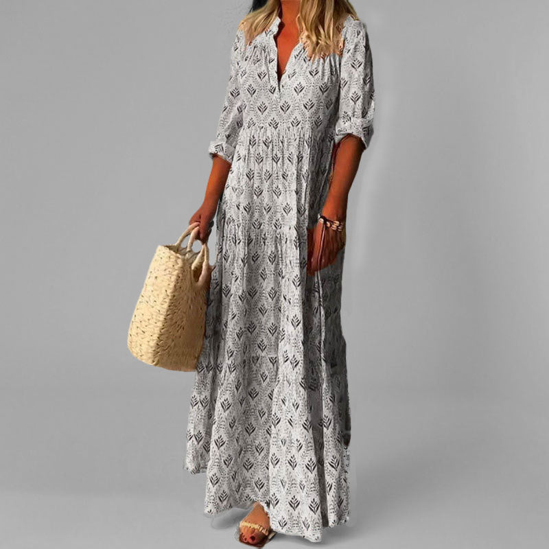 Women’s Maxi Dress with V-Neck