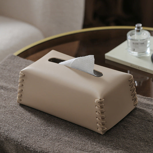 Variant image for Harlo Élite - Luxury Woven Leather Tissue Box Cover with Elegant Design-1