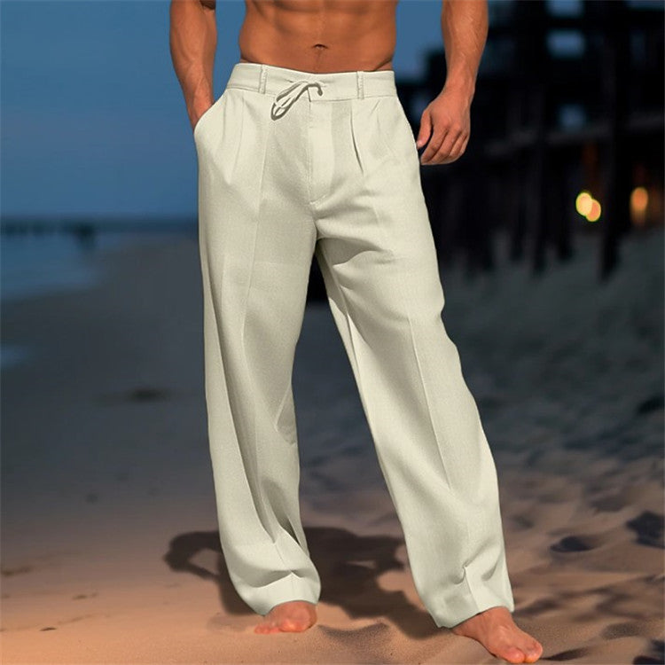 Linen Relaxed Fit Men’s Trousers