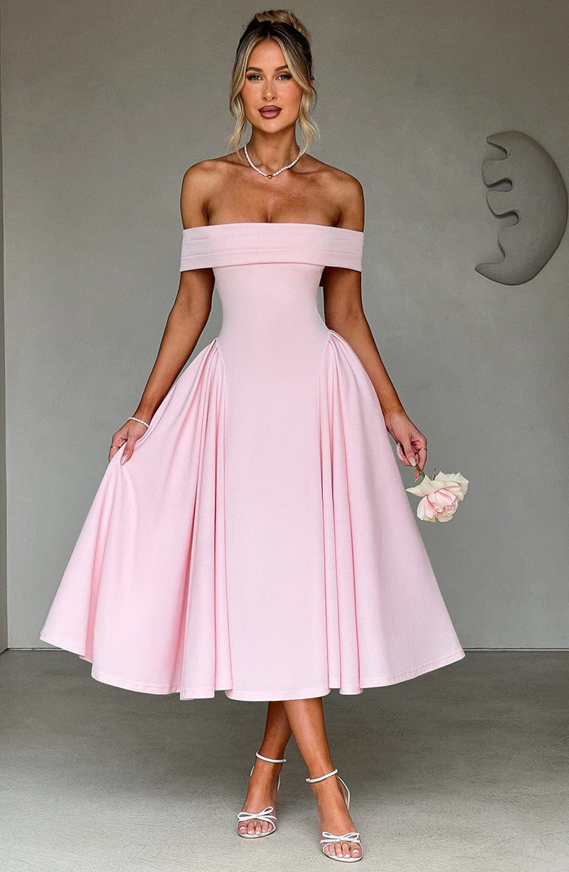 Sienna – Off-Shoulder A-Line Women's Midi Dress