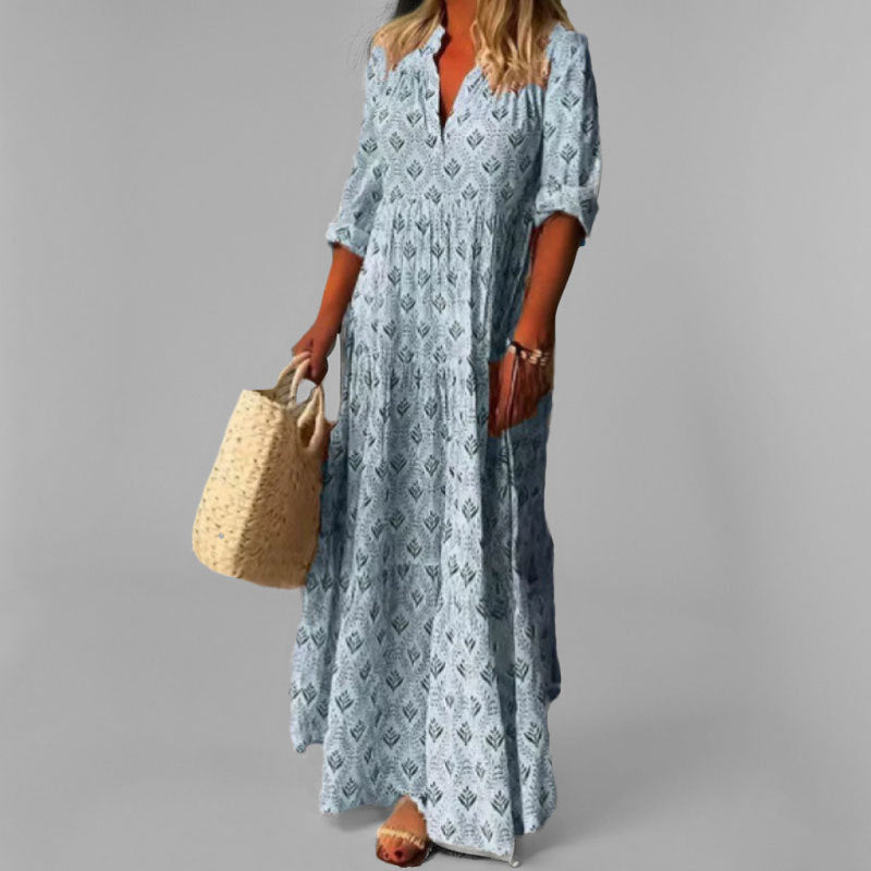 Women’s Maxi Dress with V-Neck