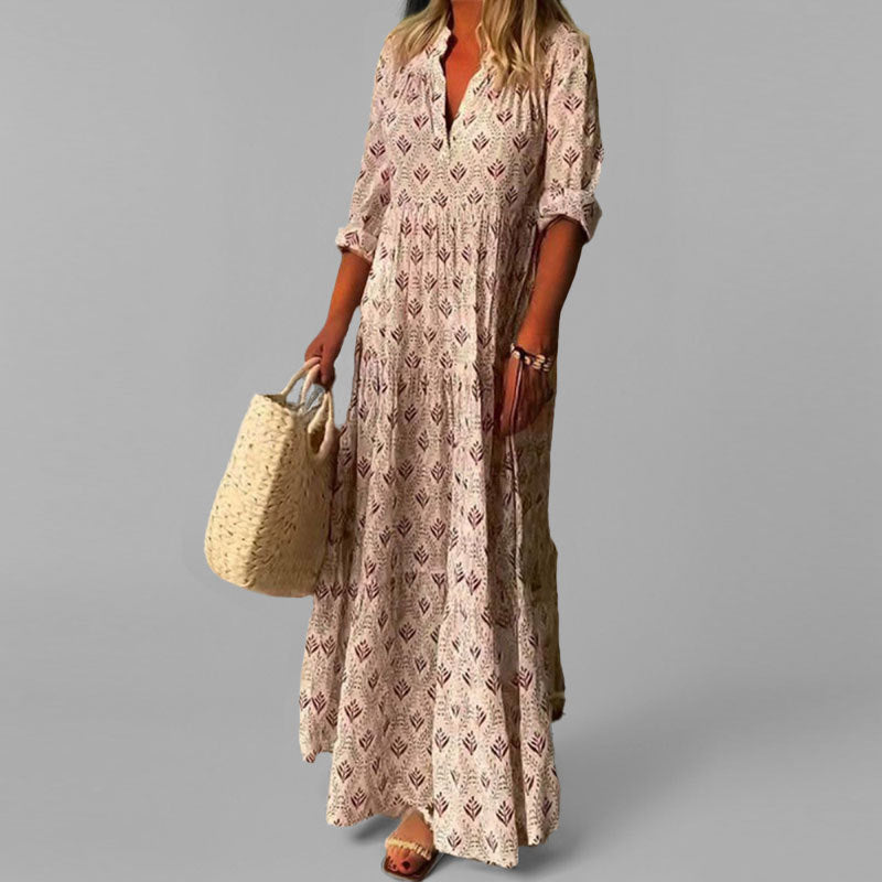 Women’s Maxi Dress with V-Neck