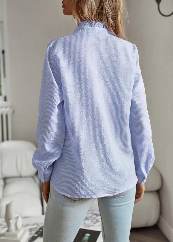 Lisbeth – Striped Long Sleeve Women's Blouse