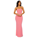 Women's Sleek Backless Maxi Dress