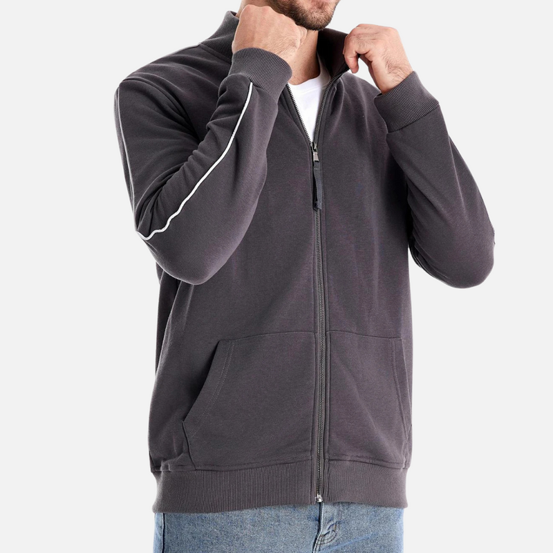 Riven – Men's Half-Zip Sweater with Stand Collar