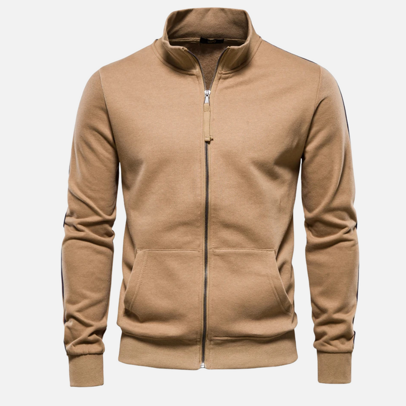 Riven – Men's Half-Zip Sweater with Stand Collar