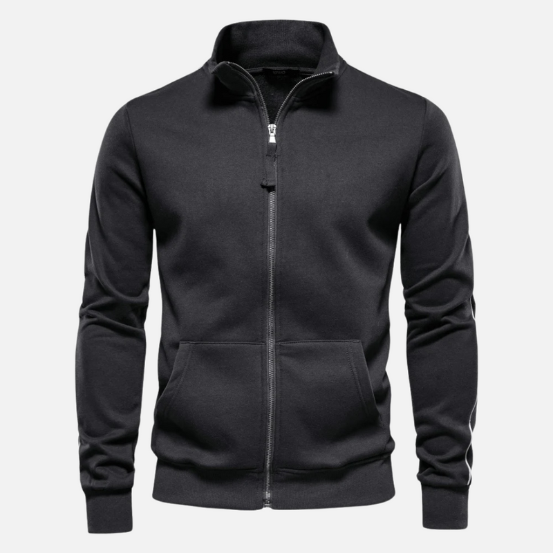 Riven – Men's Half-Zip Sweater with Stand Collar