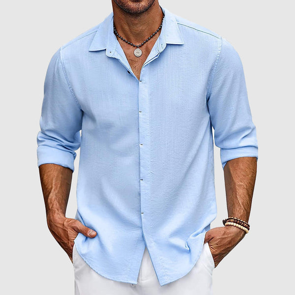 Premium Men's Linen Shirt in Elegant Colors – Slim Fit, Breathable Summer Wear 0