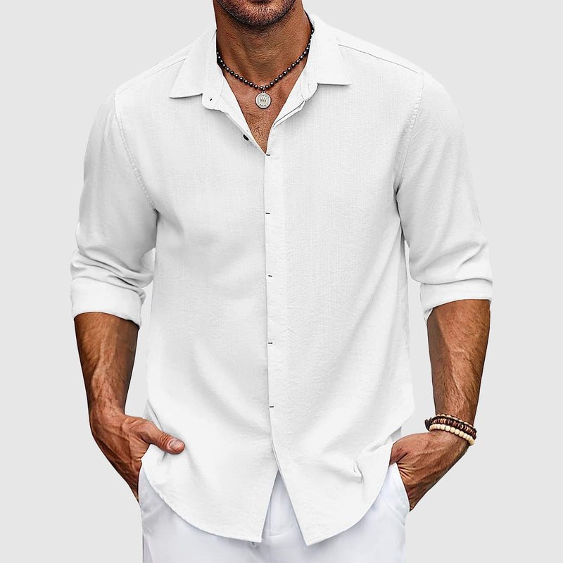 Premium Men's Linen Shirt in Elegant Colors – Slim Fit, Breathable Summer Wear 1
