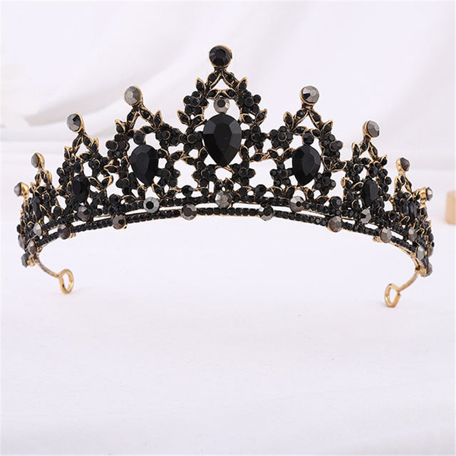 Crown gold | Quality gold color crystal crown 2
