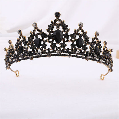 Crown gold | Quality gold color crystal crown 2