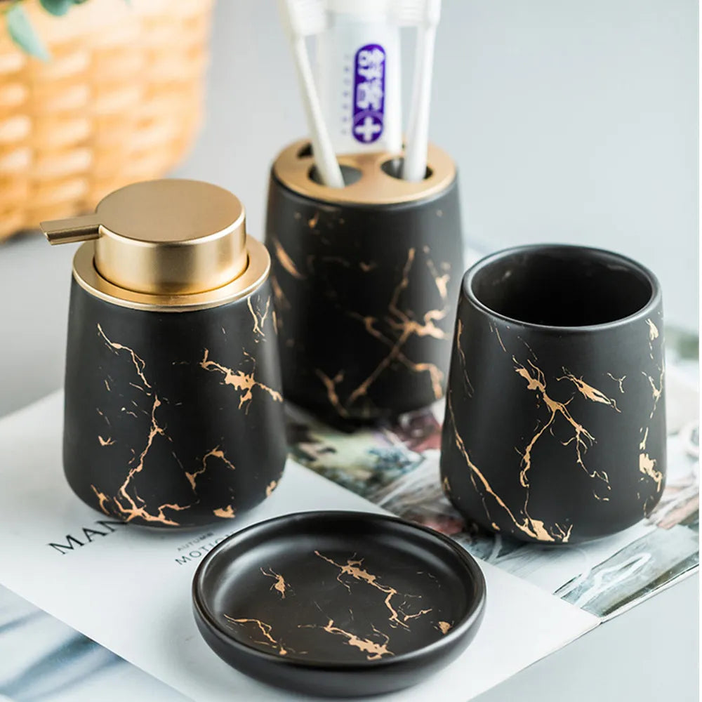 Nordica – Marble Bathroom Accessory Set with Minimalist Design