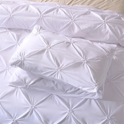 LuxeDream - Stylish Pintuck Duvet Cover Set