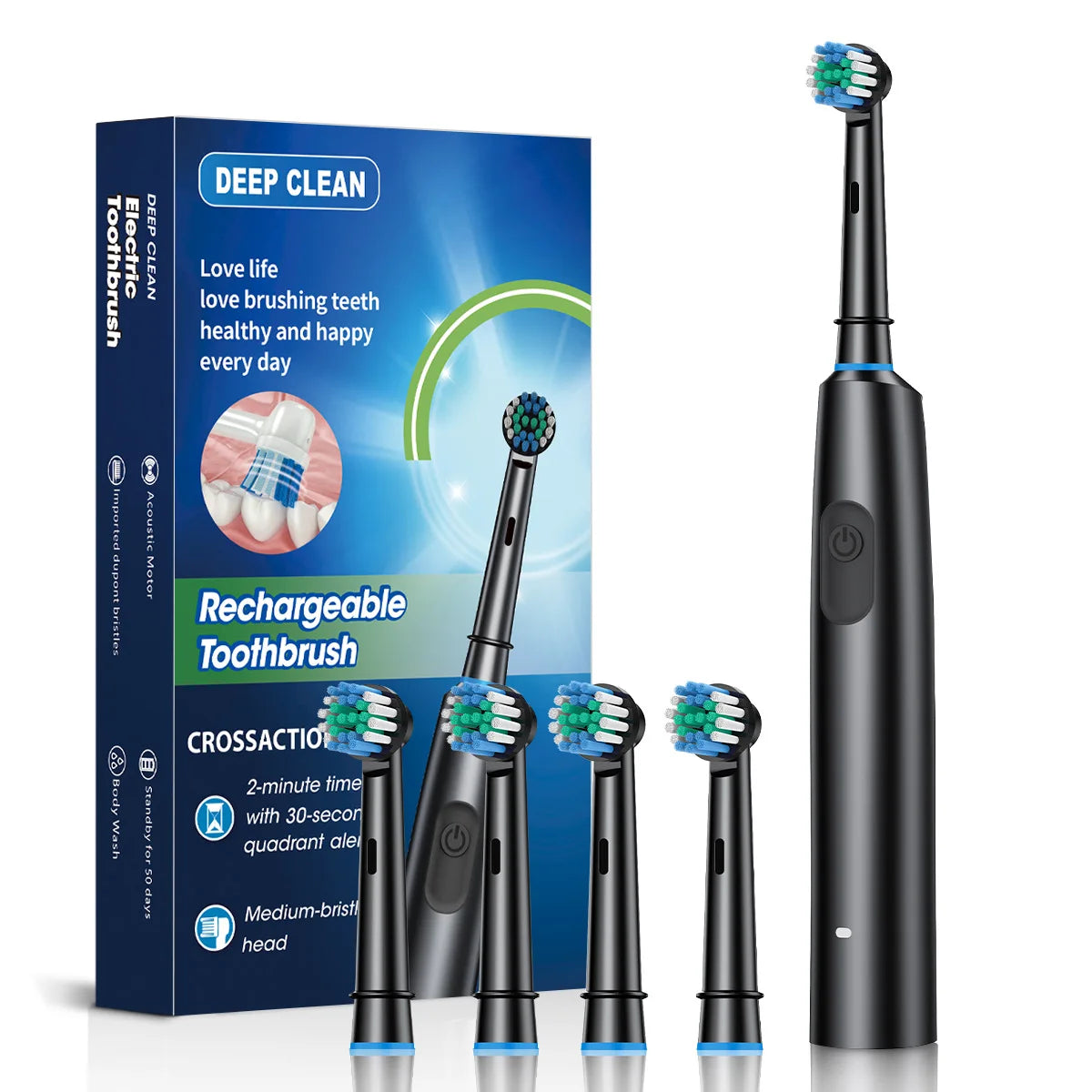 Variant image for Rechargeable Electric Toothbrush - 5 Modes, Smart Timer & 8 Brush Heads-2