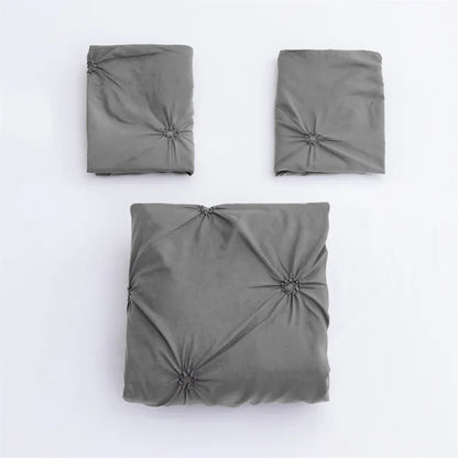 LuxeDream - Stylish Pintuck Duvet Cover Set