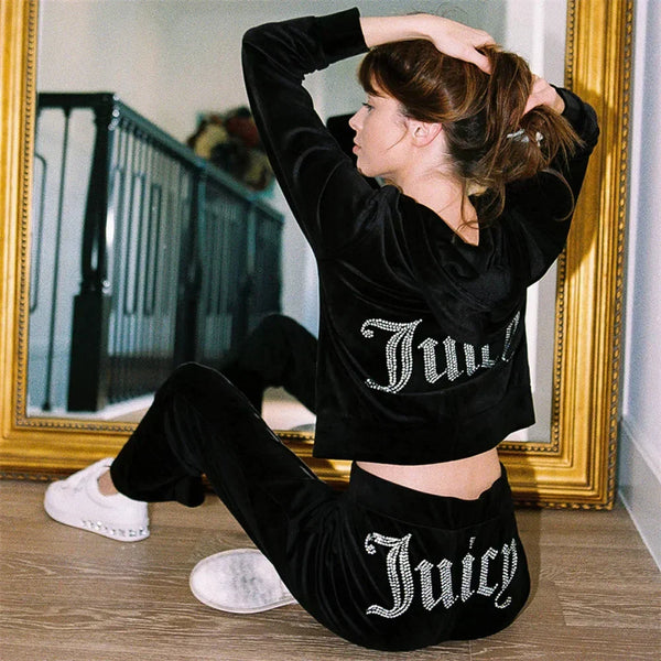 Luna – Women’s Velour Tracksuit | Two-Piece Hoodie & Pants Set