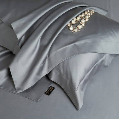 Luxe Grey Bedding Set - 100% Egyptian Cotton, 1000 Thread Count Duvet Covers-5