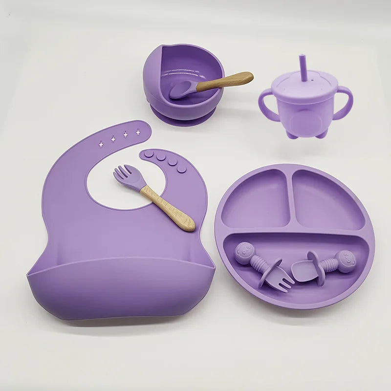 8 Piece Baby Silicone Feeding Set