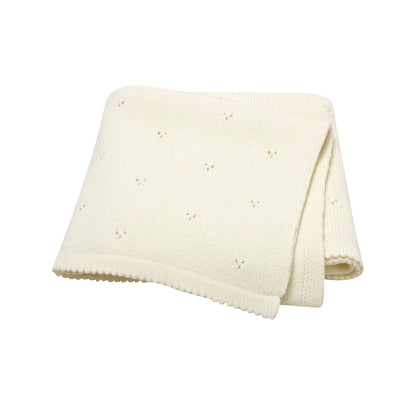 5 Piece Set Cozy Cotton Knitted Baby Blanket