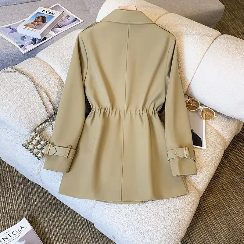  Rosina - Mid Length Trench Coat for women-6