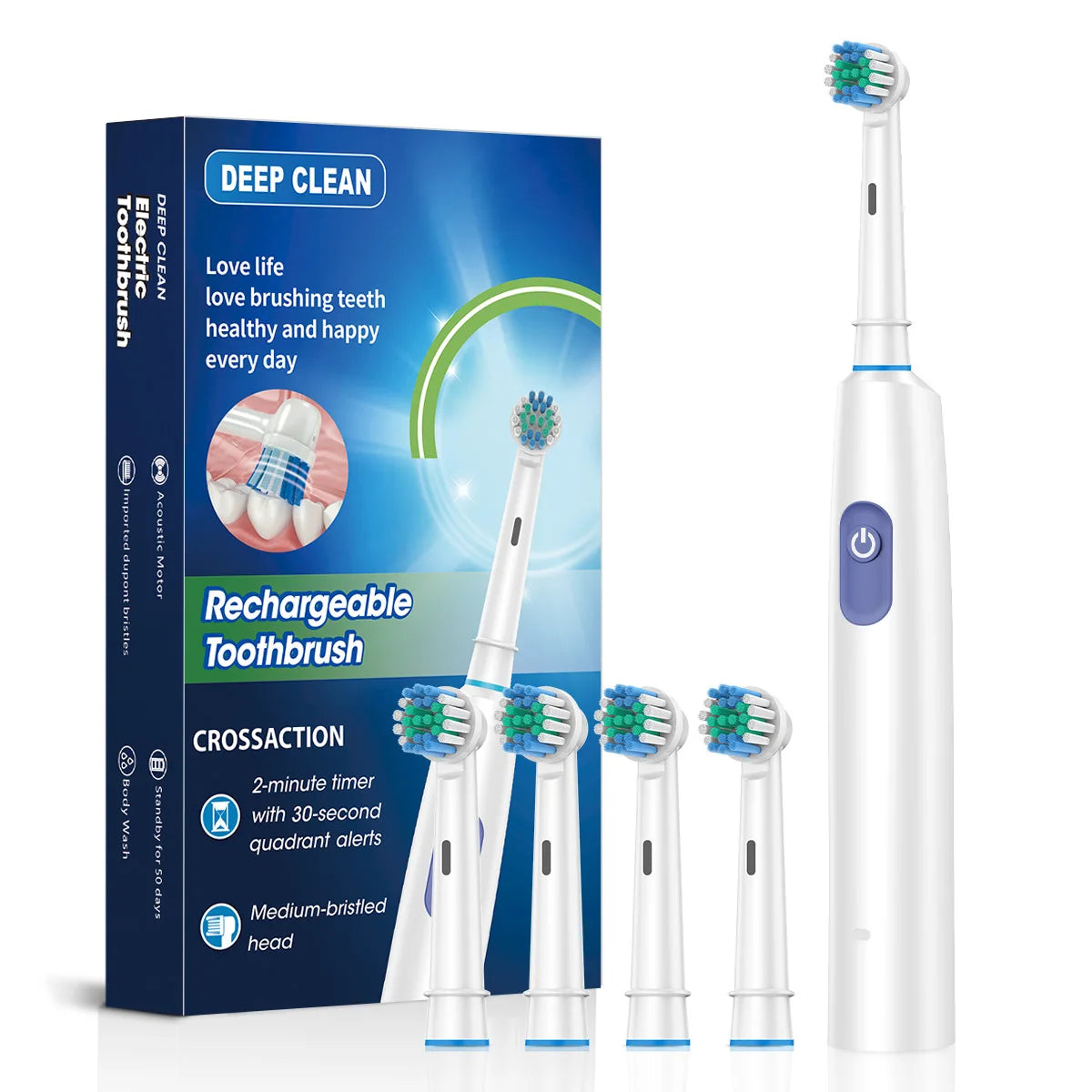 Variant image for Rechargeable Electric Toothbrush - 5 Modes, Smart Timer & 8 Brush Heads-1