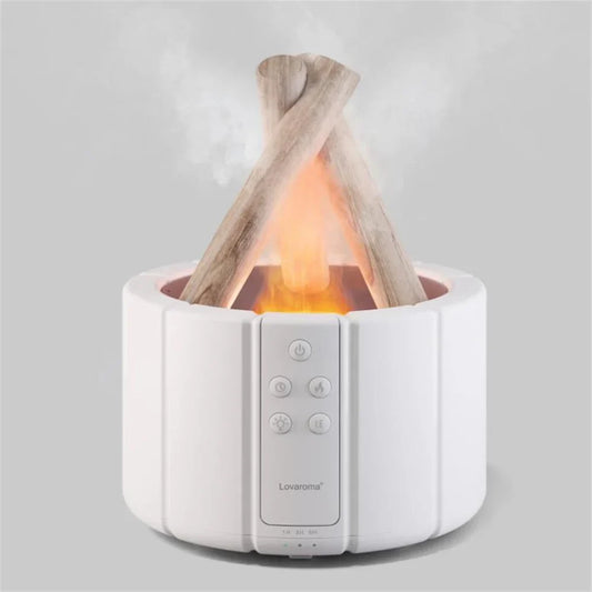 LumaGlow - Luxury Flame Humidifier Table Lamp with Aromatherapy & Soft Lighting