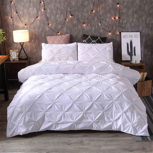 LuxeDream - Stylish Pintuck Duvet Cover Set