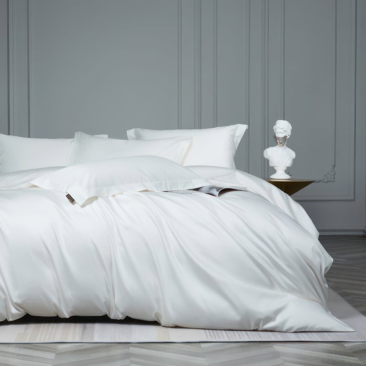 Luxe Minimalist Bedding Set - 100% Egyptian Cotton Duvet Covers, 1000 Thread Count-3